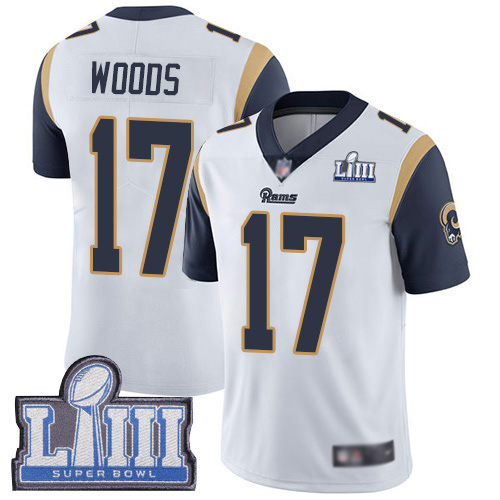 Los Angeles Rams Limited White Men Robert Woods Road Jersey NFL Football #17 Super Bowl LIII Bound Vapor Untouchable->los angeles rams->NFL Jersey